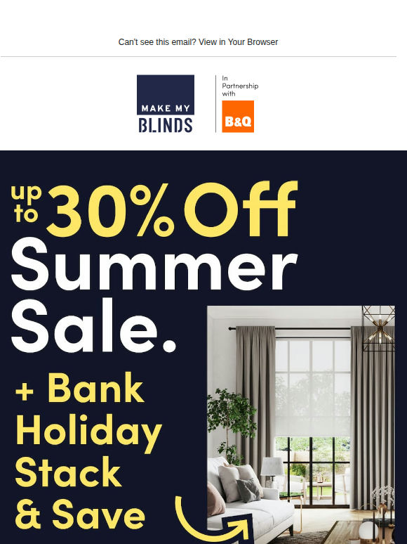 Bank Holiday Starts Early: Extra 15% Off Blinds 🎉