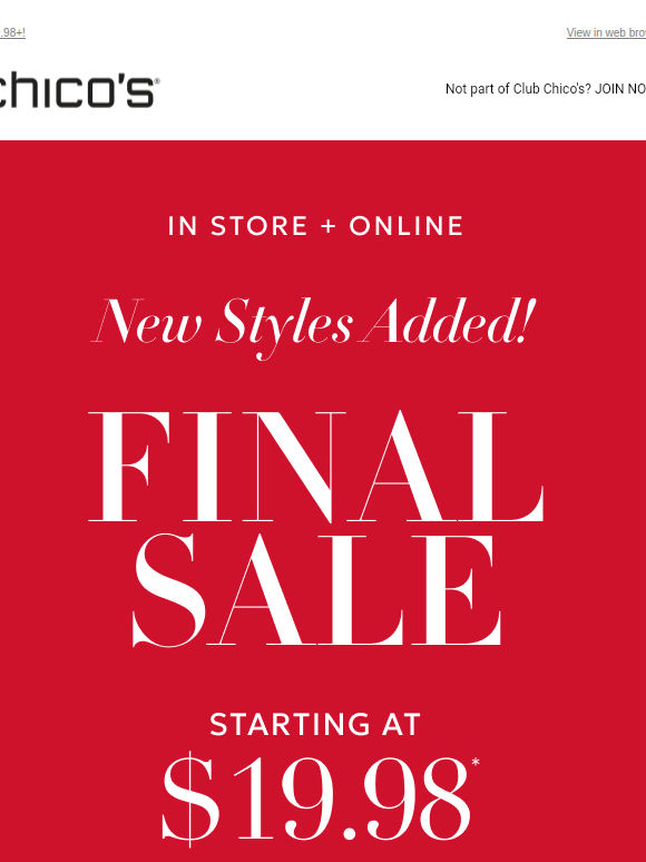 SOS 🚨 NEW FINAL SALE STYLES