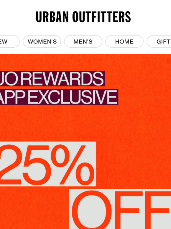 UO Rewards Exclusive: 25% Off 3+ Items