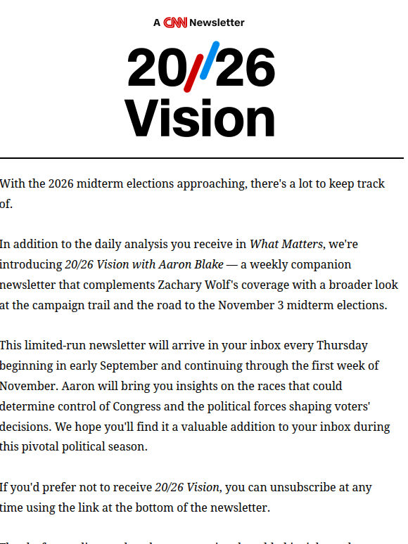 Starting in September: A new take on the 2026 midterms