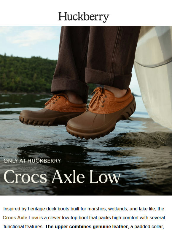 Half Croc. Half Duck Boot. Only Here.