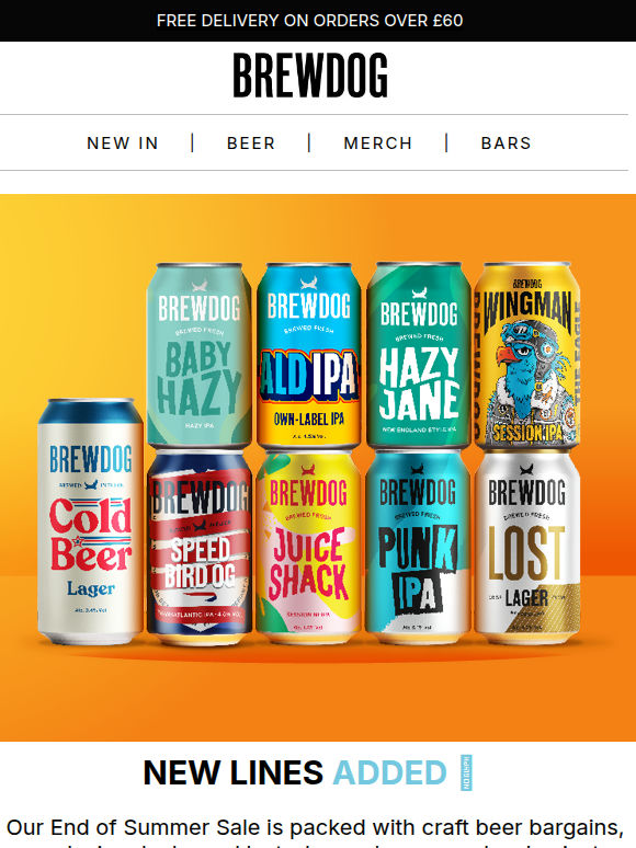 Sale - New lines added 🍻