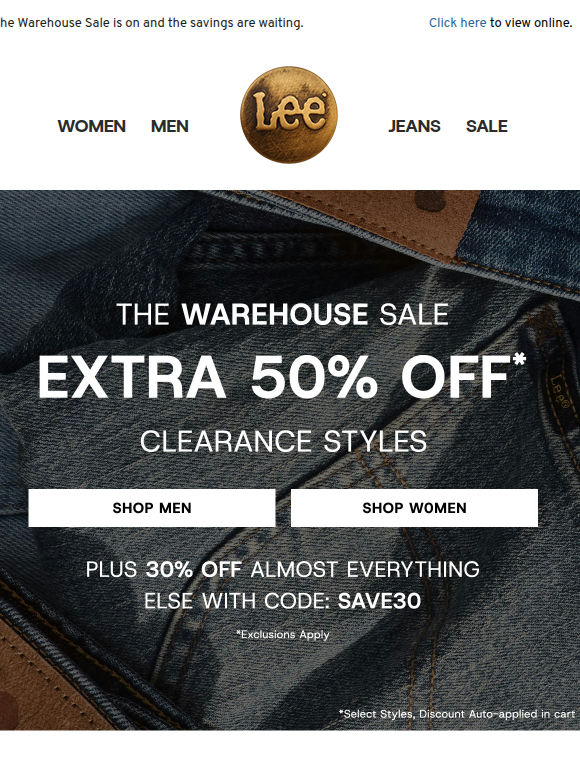 Extra 50% off Clearance