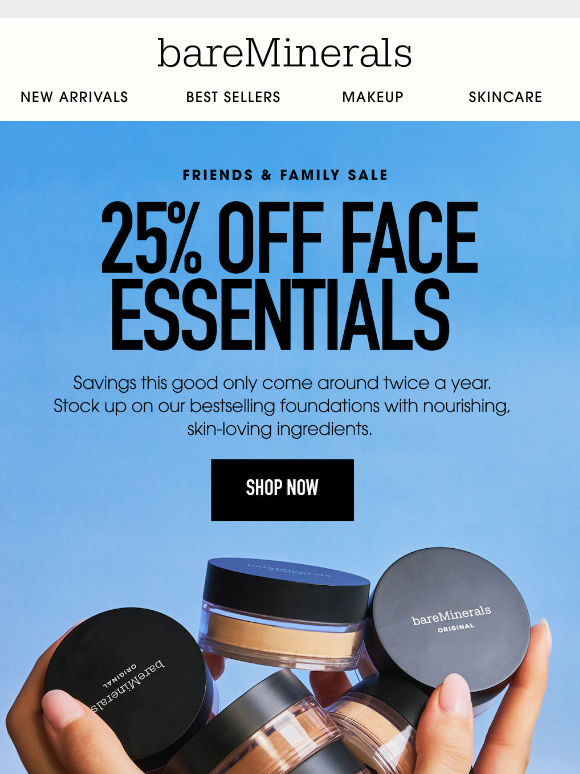 25% off clean, skin-loving foundations