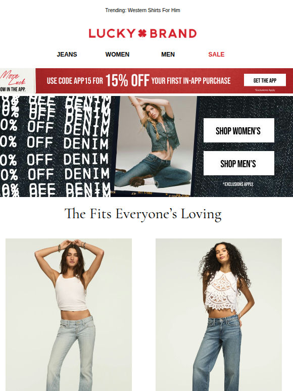 Good News! Denim’s 30% OFF