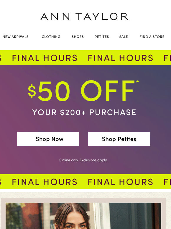 $50 Off Expires Tonight