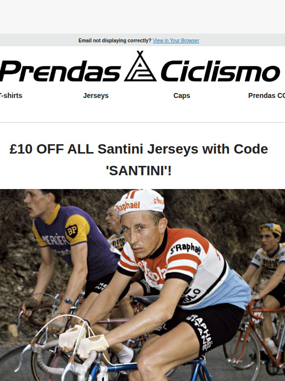 £10 OFF All Santini Jerseys Ends Soon! ⏳