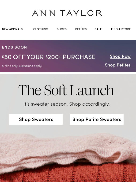 $50 Off $200+ Ends SO Soon