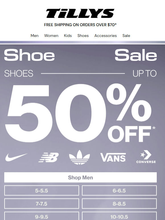 Ends Today! Shoe Flash Sale ⚡Up to 50% Off