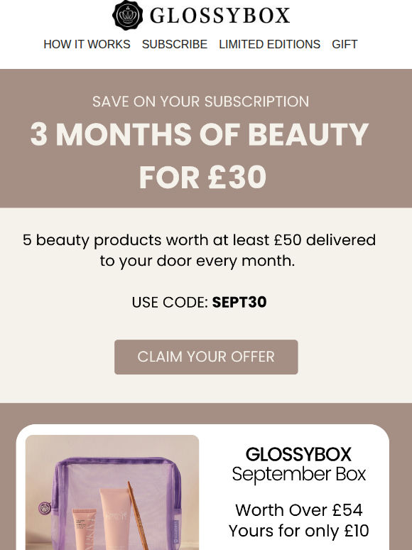 LAST CHANCE: 3 Months £30 ⏳