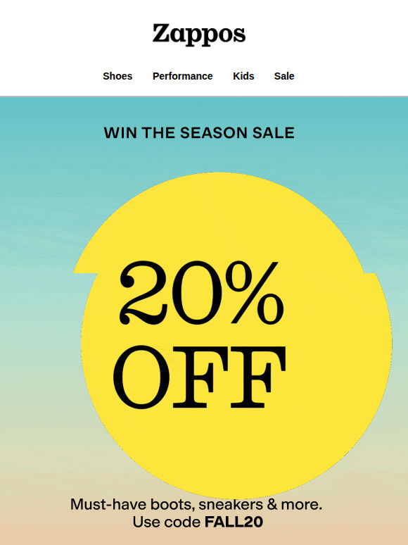 20% OFF thousands of styles