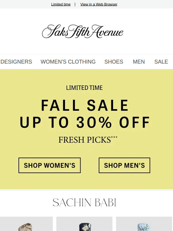 Don't miss out on our Fall Sale: up to 30% off SACHIN BABI, Kay Unger, Toteme & more