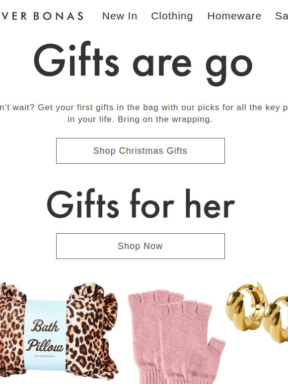 Christmas gifts are go