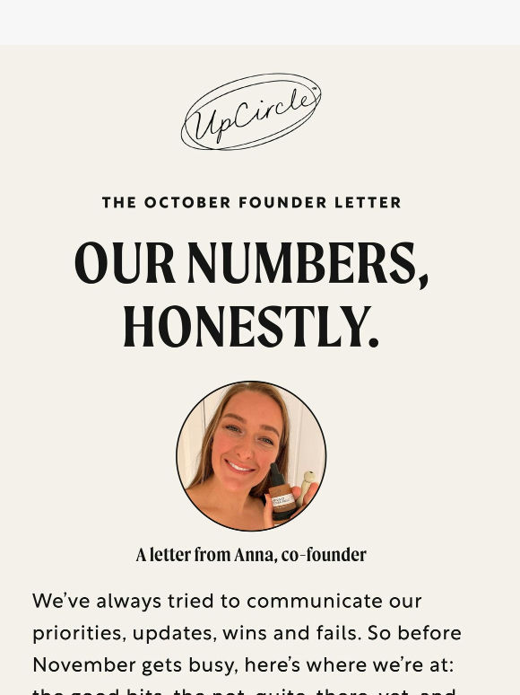 A letter from Anna to you