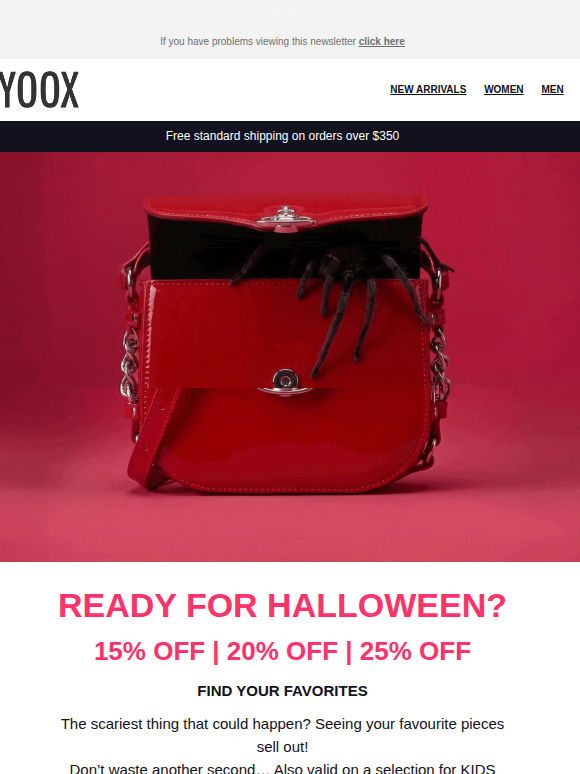 Up to 25% OFF 🎃 No tricks, just unmissable offers… KIDS included