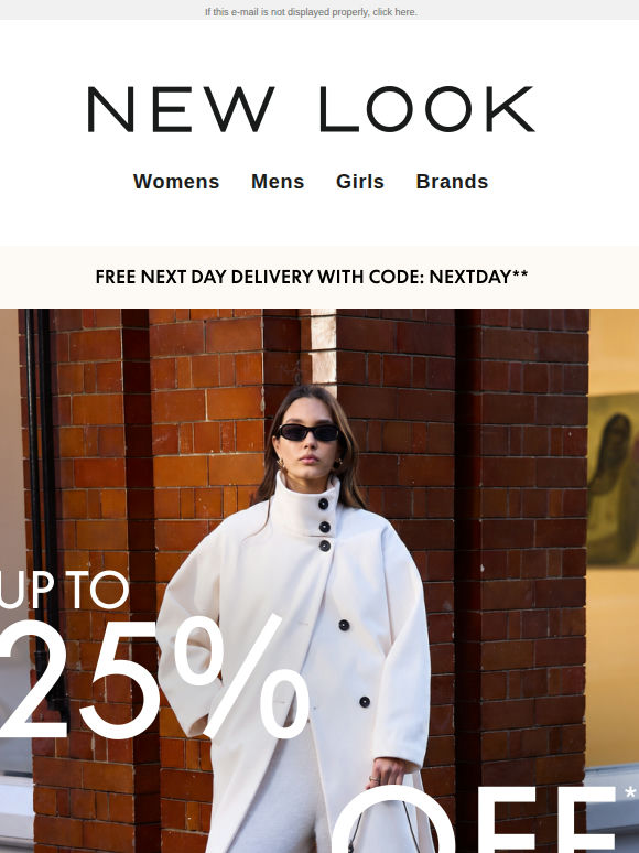 STARTS NOW: Up to 25% off outerwear ☁️
