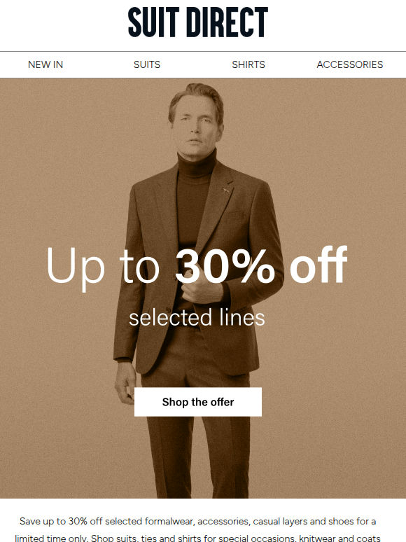 Your wardrobe upgrade: up to 30% off