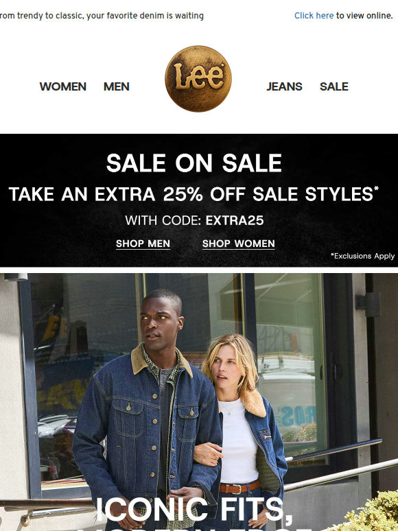 Lee knows Denim. Find your favorites + 25% off select sale styles