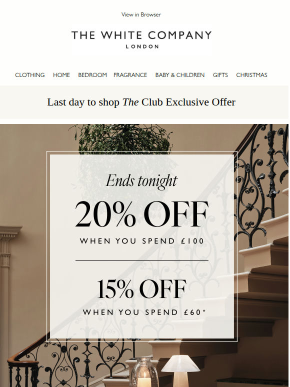 Final hours for 20% off