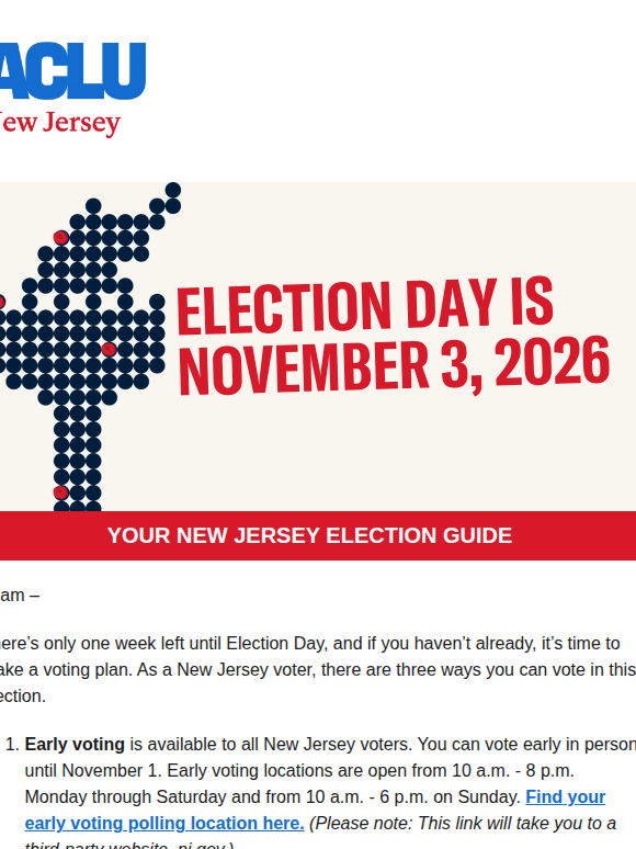 Election Day is one week away!