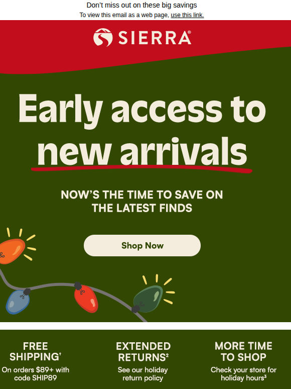 An early look at new arrivals