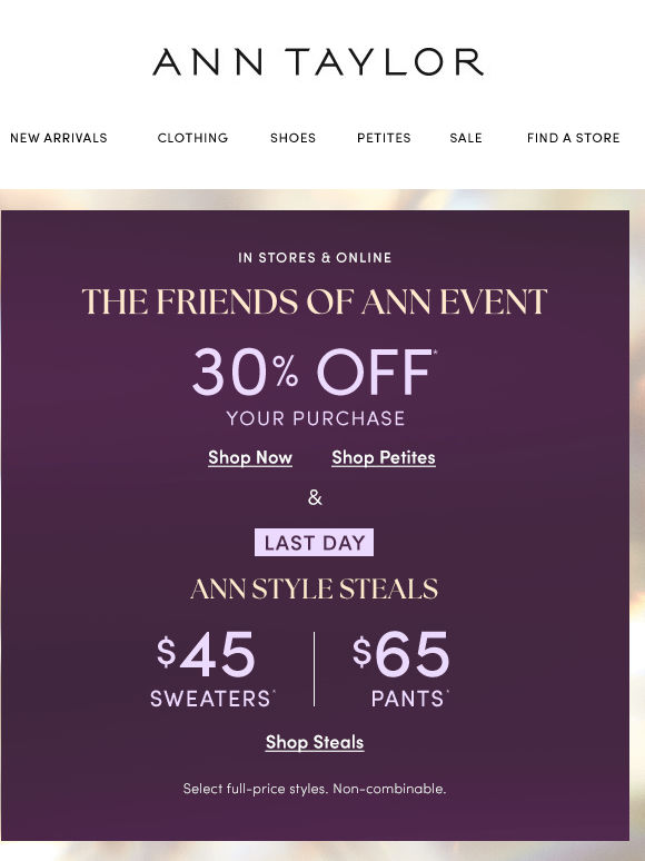 Ends SOON! $45 Sweaters & $65 Pants
