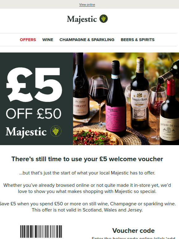 Don’t miss out: £5 voucher