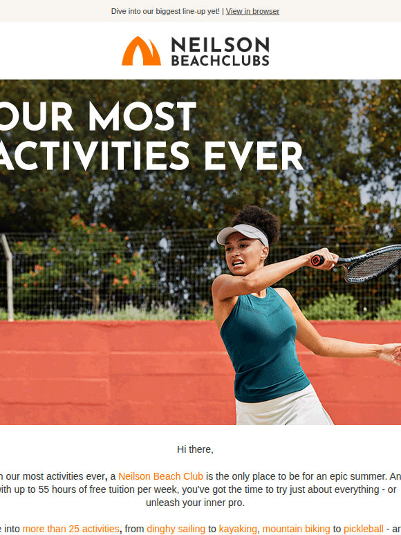 More activities than ever before