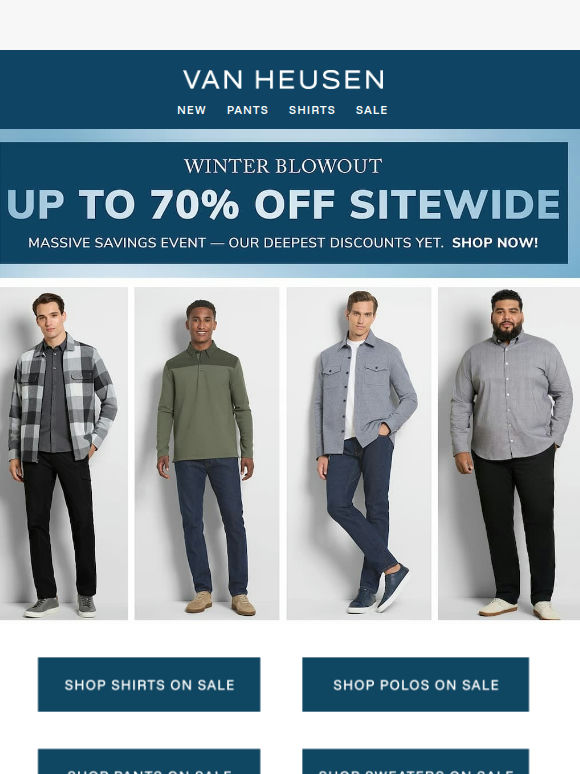 UP TO 70% OFF EVERYTHING 🔥