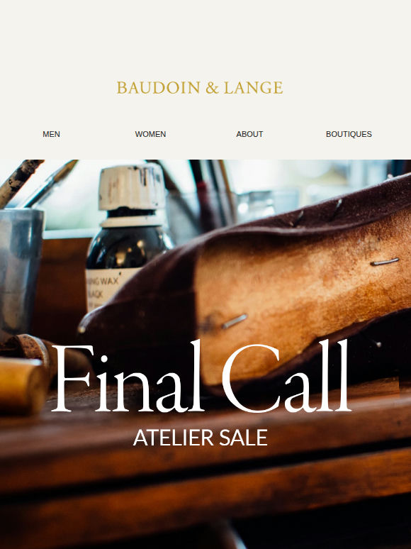 Final Call - Atelier Sale
