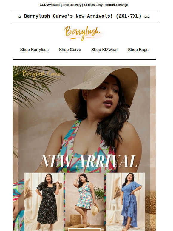 🌈 Make a Splash with Berrylush Curve! Sizes 2XL-7XL Inside! ✨