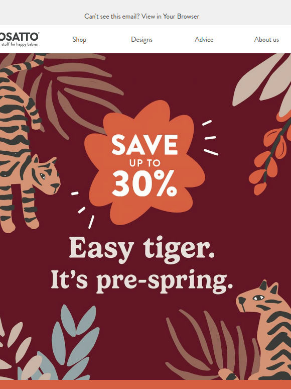 Spring to it! Up to 30% off ends soon