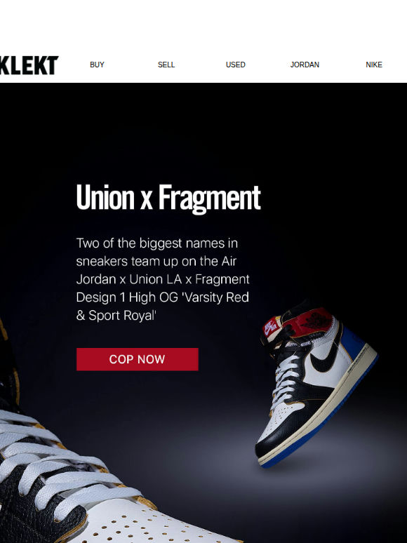 Jordan 1 x Union x Fragment - Available Now 👀