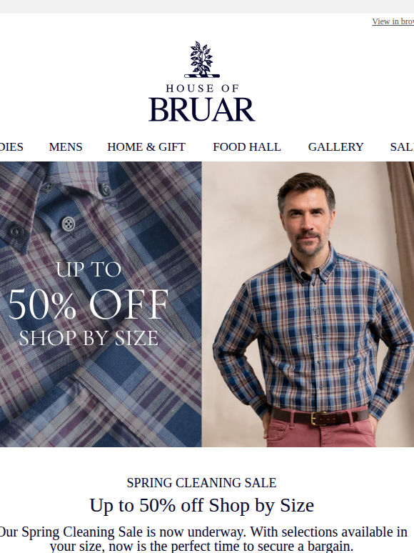 Mr smith: Up to 50% Off Men's Shop by Size | Spring Cleaning Sale