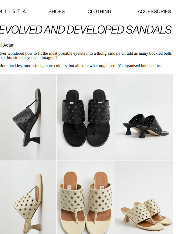 Evolved and Developed Sandals