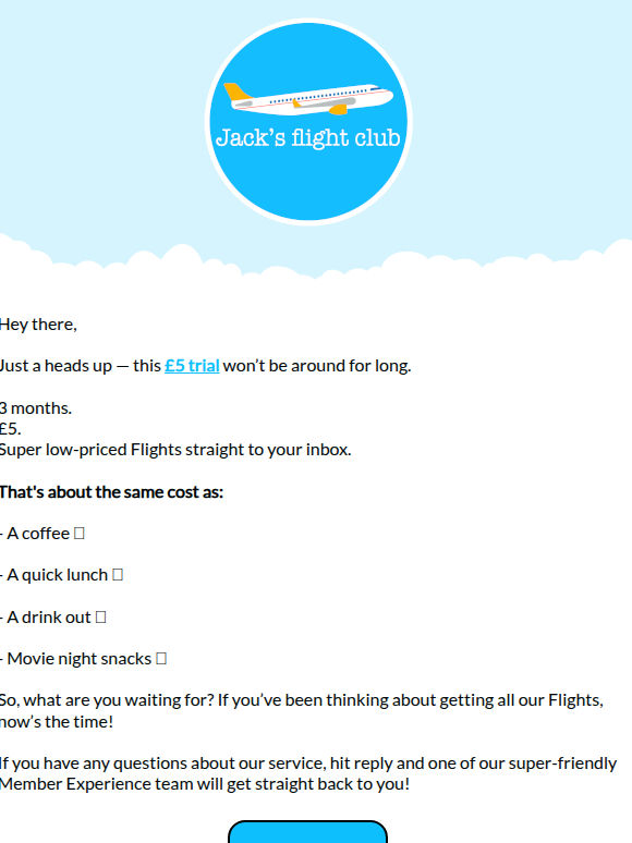 Ending soon: 3 Months of Takeoff for £5 ✈️