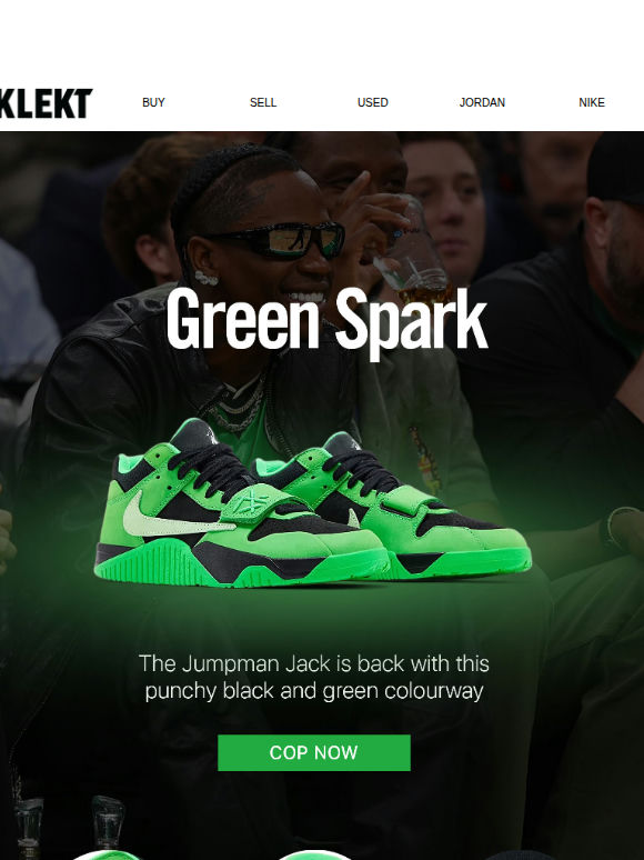 Travis Scott Jumpman Jack ‘Green Spark’ - Available Now ❇️