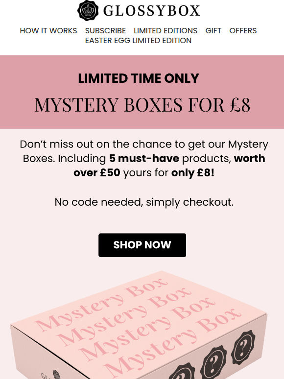IT'S BACK: Mystery Box for only £8!