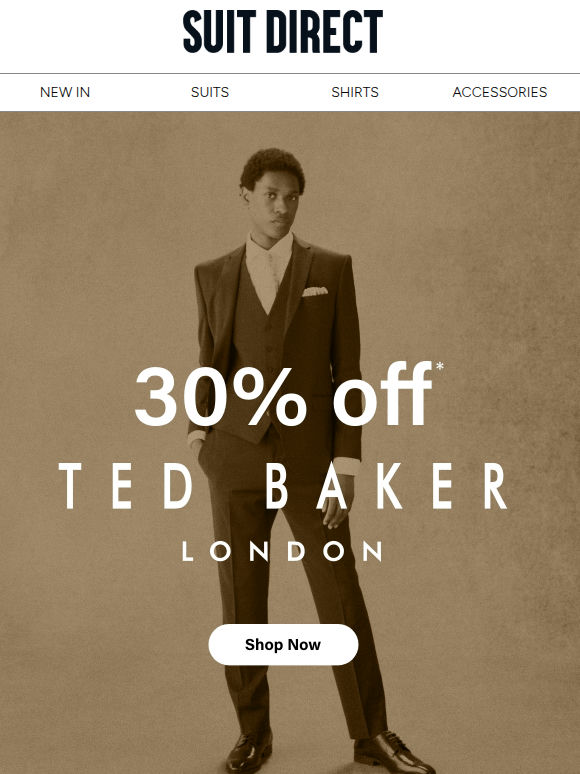30% off* your Ted Baker favourites