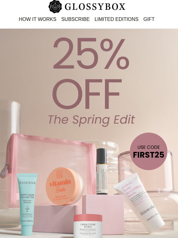 FLASH SALE: 25% Off First Box