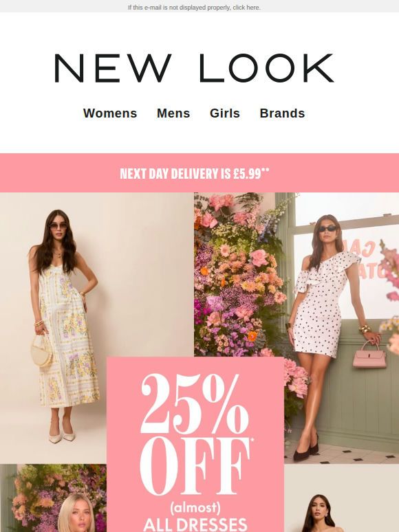 Starts now: 25% off (almost) ALL dresses