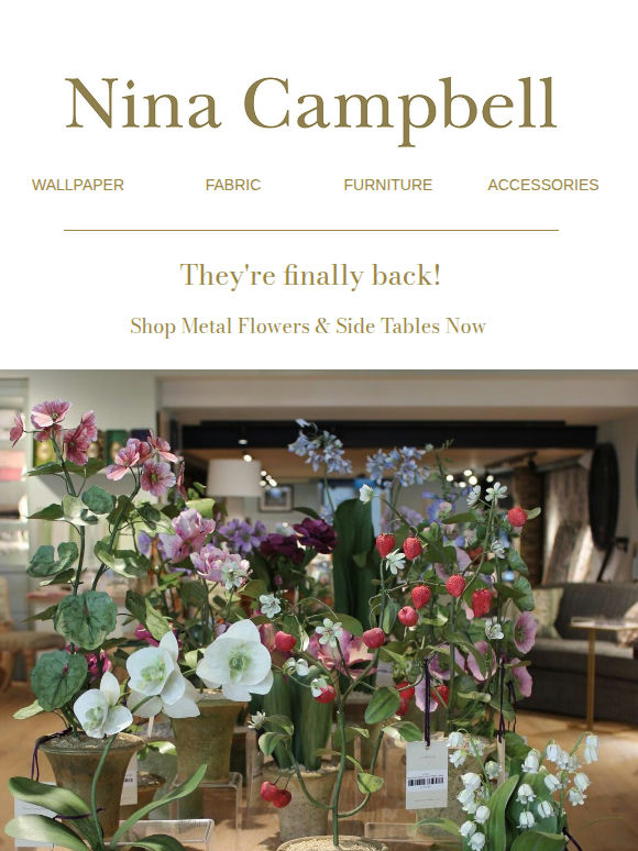 Handmade Metal Flowers & Side Tables Restocked