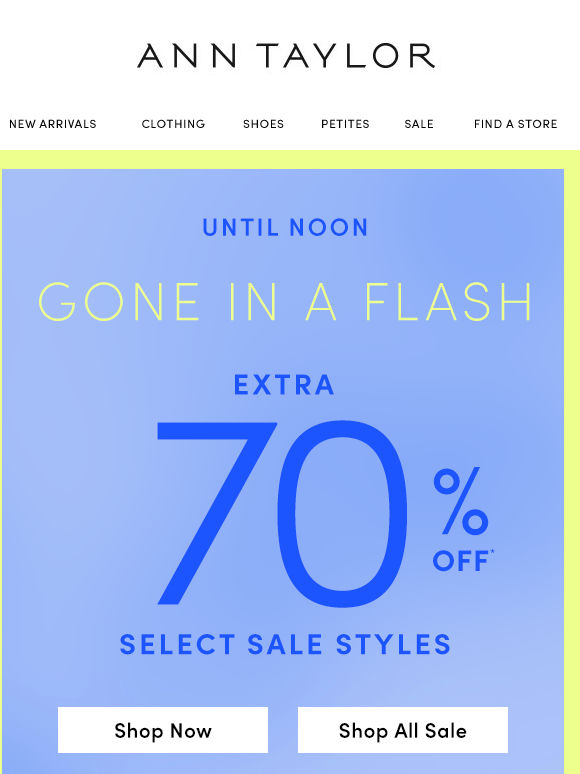 Gone By Noon ⏰ Extra 70% Off Sale
