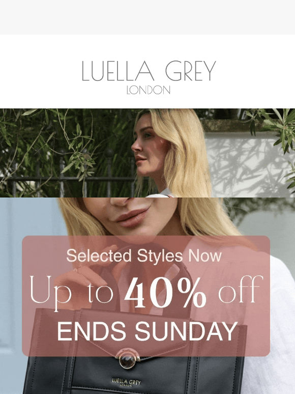 Up to 40% Off  - Ends Sunday!