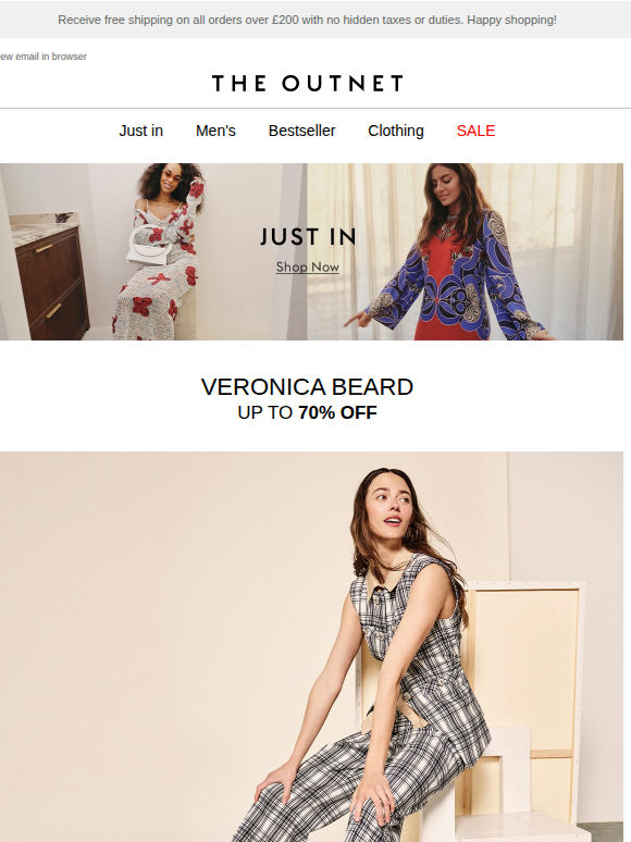 Just in featuring Veronica Beard