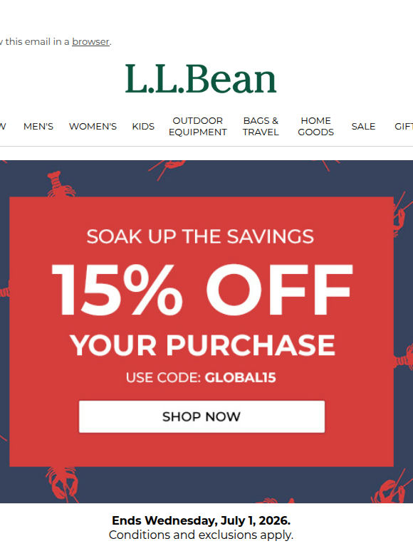 Fresh Styles for Sunny Days: 15% OFF Your Purchase and Up to 50% OFF Sale Styles