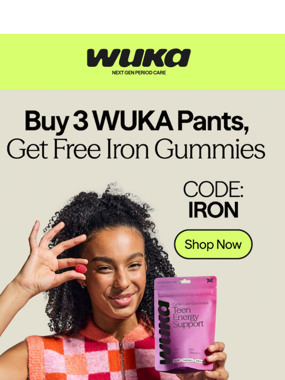 Buy 3 WUKA Pants and get Iron Gummies for free