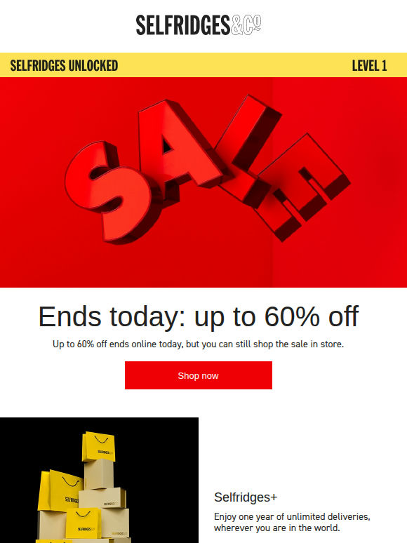 Last chance: up to 60% off