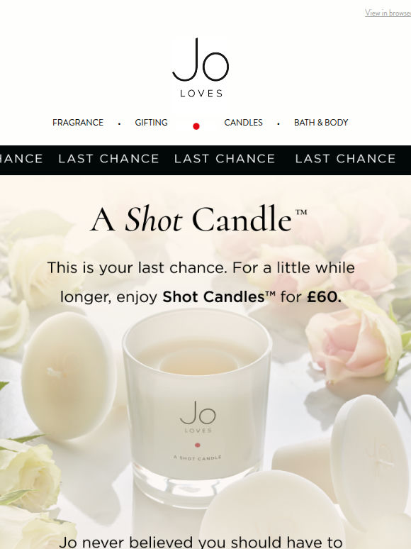 Last Chance: Shot Candles™ for £60