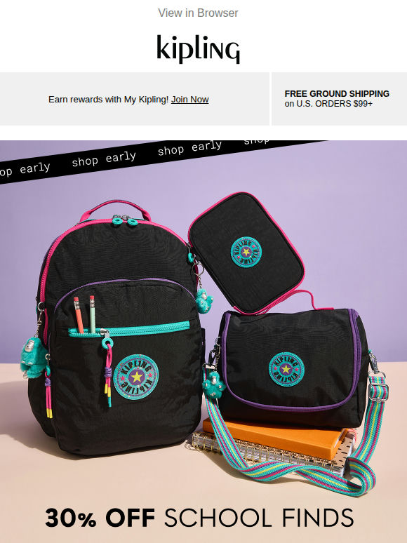 Shop School Early With 30% Off!